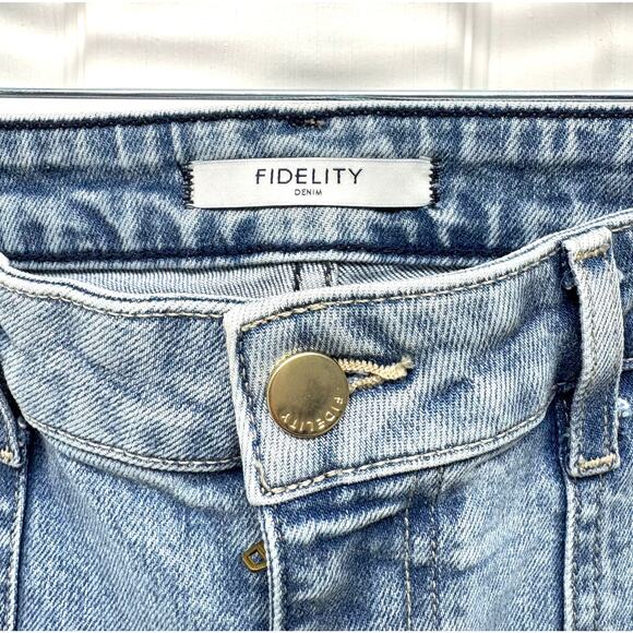 Fidelity Denim Jeans Joni Light Wash Wide Leg High Waist Women’s Size 25 - Picture 4 of 7